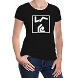 Girlie T-Shirt Breakdancing-Piktogramm-XL-Black-W