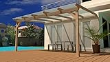 solidBASIC mit VSG GLAS 300 x 300 cm - Terrassenüberdachung Leimholz + Glasdach Verbundsicherheitsglas - Unbehandelt / NATUR - ÜBERDACHUNG TERRASSENDACH HOLZ VORDACH CARPORT TERRASSE WINTERGARTEN LEIMBINDER GARTENLAUBE PAVILLON 3 x 3