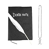 MOPOIN Death Note Notizbuch, Anime Tagebuch mit Feder und Kette für Cosplay Fans von Anime Büro Schule Studenten Geschenk , Maße 21x 15 cm 148 S