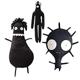 GSDJU Plüschtiere 3pcs lustiges Monster schwarz hohe Qualität zu Hause Dekoration Tasche Puppe Anhänger for Kinder Geburtstag (Color : 3pcs Together)