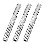 MAGELIYA 3PCS / Los 70mm Metall Schnupftabak Snorter Schlauch Sniffer Aluminium Stift S