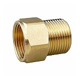 GENGEN Druckreinigeradapter M22 14mm. Famale zu M22 15mm. Außengewinde Messingsteckdüse for Waschmaschine Gun Schlauchleitung