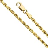 14 Karat / 585 Gold Kordelkette Gelbgold Breite 4.40 mm (Rope kette) Unisex Goldkette (70)