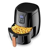 ROYWY 4.5l airfryer Heißluftfritteuse mit Präziser Temperaturregelung, Air fryer mit Digitalem LED-Touchscreen, Timer, Vorheizen Multifunktionale Fritteuse für den Heimb