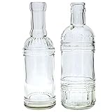 Annastore 12 x Dekoflaschen H 20,5 cm - Ideal als Vase und Kerzenhalter für Stabkerzen - Stilvoll als Vase Vintage - Glas Flaschen - Deko Flaschen - Deko Vasen - G