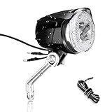 toptrek Fahrradlicht Vorne StVZO Zugelassen (K~1119) Retro Fahrradlampe Nabendynamo 6V~58V Fahrrad Scheinwerfer Dynamo Led Fahrradbeleuchtung IPX5 W