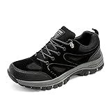 Herren Wanderschuhe Outdoor Low Top Trailing Boots für Trekking Camping Walking Schuhe Casual Daily Wear, schwarz, 39.5 EU