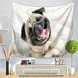 YYRAIN Nordic Cute Pet Tapisserie Einfache Mode Wohnzimmer Schlafzimmer Wandkunst Dekoration Tuch Bankett Wandbehang Geschenk Hängen Malerei 30x36 Inch[75x90cm]