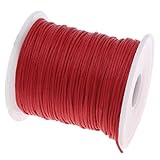 My-Bead Wachsschnur Baumwollschnur gewachst 90m x 1mm rot Top Qualität Schmuckherstellung basteln DIY Grundpreis 0.10 Cent je M