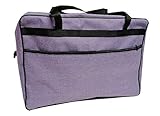 Reisetasche 55 x 40 x 20 cm Boardgepäck Bordcase Reise Koffer HANDGEPÄCK (Lila - Leinenoptik)