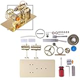 Oeasy Stirlingmotor Bausatz, DIY Metall Stirling Motor Generator Modell Stromgenerator Motor, Physisches Experiment Geschenk für Technikbeg