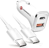 tomaxx KFZ AUTOLadekabel 18W 4A Ladegerät USB Typ C to C Forcell für Original Samsung Galaxy TAB S7 FE, TAB S7 PLUS, TAB S6/Lite, TAB S5e,Tab Laptop + Kugelschreib