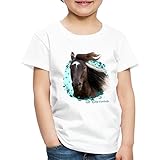 Spreadshirt Ostwind Aris Ankunft Ostwind Porträt Kinder Premium T-Shirt, 134-140, Weiß