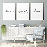 Nordic Sweet Love Home Poster Skandinavischen Stil Wandkunst 3 Stück Leinwand Minimalistischer Druck Malerei Bild Für Wohnzimmer Schlafzimmer Dekoration 16'X24' Kein R