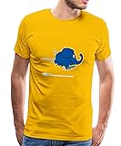 Spreadshirt Die Sendung Mit Der Maus Kleiner Elefant Springt Männer Premium T-Shirt, XL, Sonnengelb