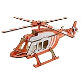 SCHSP 3D Holzmodellbausätze Flugzeug Holzbausatz Holzpuzzle DIY Spielzeug Geschenk für Erwachsene und Jugendliche, pädagogisches realistisches Spielzeug für Kinder (Blanco : 3)