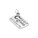 TheCharmWorks Sterling Silber Credit Card Charm | Kreditkarte Charmanhäng