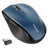 TECKNET Kabellose Maus, Classic 2.4G USB Wireless Mäuse Optischer PC Computer Laptop Maus Mit 30 Monaten Batterielebensdauer, 4800 DPI 6 Anpassungsebenen, 6 Tasten für Windows Mac MacBook Linux