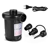 Deeplee Elektrische Luftpumpe Multifunktion Elektropumpe,2 in 1 Inflate und Deflate Elektrische Pump mit 3 Luftdüse für aufblasbare Matratze,Kissen,Bett,Boot,Schwimmring