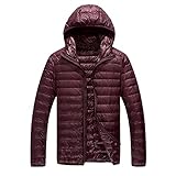 CixNy Herren Jacke mit Kapuze Übergangsjacke Herbst Freizeit Sportjacke Bomberjacke Essentials Herren Leichte Wasserbeständige Pufferjacke Verstaubar Kapuzenmantel CN013