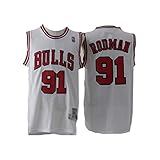 CHSC # 91 Dennis Rodman Fan-Trikot, ärmelloses T-Shirt Hemd der Bulls-Basketballweste, reguläre Saisonversion Boutique Embroidery Tops Herren Boy White-A_S—Sportgeschenk