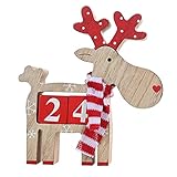 MEIYOUMK Adventskalender Kinder Weihnachtsmann Adventskalender zum Befüllen Kinder Holz Countdown Würfel Deko Holzwürfel Würfelkalender Dauerkalender Weihnachtsdek