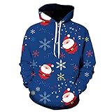 ZHANGMI Netter Karikaturdruck Hoodies Männer/Frauen 3D Hoodies Boy Pullover Street Oversize Blau Sweatshirts X