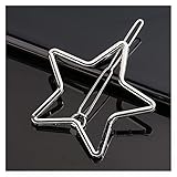 JJYGXYG Haarnadels Metallliebe Herz Haar Clip Elegante Sterne runde Barrette for Frauen mädchen süße haarnadeln Haarschmuck (Farbe : B49-Silver)