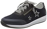 Rieker Damen Frühjahr/Sommer N1125 Sneaker, Blau (Navy/Uniform/Altsilber/Silber/Marine 14), 37 EU