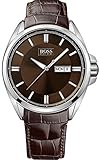 Hugo Boss Herren-Armbanduhr XL Analog Quarz Leder 1513037