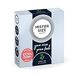 MISTER SIZE Kondome gefühlsecht hauchzart 47mm im 3er Pack / extra dünn & extra fein / Kondom aus 100% Naturkautschuk-Latex in deiner Größe XS - S / natural feeling 3er Condome Packung