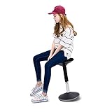 YOLEO Bürohocker Ergonomischer Sitzhocker mit Schwingeffekt 360° Drehstuhl Höhenverstellbar für Büro und Arbeitszimmer (36x36x45)