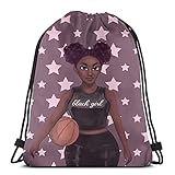 EZYES Afrikanische Damen Rucksack mit Kordelzug, schwarz, für Mädchen, Sport, Fitnessstudio, Shopping, Sport, Yoga, Mädchen 2, Einheitsgröß