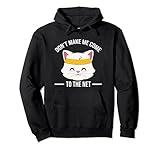 Niedlicher Kawaii-Katzennetz-Tennisspieler. Pullover H