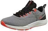 Under Armour Herren Focus leichte Sportschuhe mit Stabiler Passform, strapazierfähige Trainingsschuhe mit Charged Cushioning-Technologie, Concrete/Gray Flux/Phoenix Fire, 43 1/3 EU