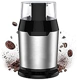 Kaffeemühle Elektrische Kaffeemühle mit Edelstahlklinge 200W Motor 50g Kapazität 50dB Geräuscharme Burr Mühle Maschine für Kaffeebohnen Getreidegewürze Nüsse Haus & Bü