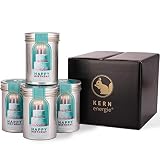 KERNenergie Happy Birthday Set - Geburtstags Geschenkidee für Mann und Frau - Herzhafte Nüsse, Pikante Nussmischung und süße Früchte - Inkl. Geschenk-Set Verpackung, Inhalt: 4x 60g