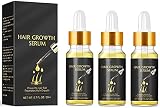 Biotin Thickening Herbal Serum,Extra Biotin Herbal Serum, Ginger Fast Hair Growth Serum Essential Oil for Prevent Hair Loss & Thinning for All Hair Types (3 Pcs)