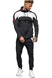 UMore Herren Jogginganzug Sportanzug Männer Trainingsanzug Fitness Sporthose und Trainingsjack