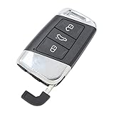 JUSTJUNMIN Neuer Ersatz 3-Taste Smart Remote-Auto-Schlüssel-Shell-Gehäuse-FOB-kompatibel for Volkswagen kompatibel for dem MAGOTAN-kompatibel for hervorragender A7 kompatibel for Passat B8 2015-2018 U