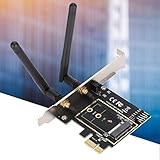PCI-E zu NGFF M.2 Erweiterungskarte, 9-polige PCI-E 1X zu Key A-E Netzwerkadapterkarte für WINXP/WIN7/WIN8/WIN10/LINUX, WiFi-WLAN-Moduladapterk