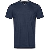 super.natural Herren Kurzarm Shirt, Mit Merinowolle, M ASHER TEE, Größe: XXL, Farbe: Dunkelb