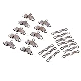 Colcolo 10 Sätze Hosenhaken & BAR Rock Tunika Befestigungselement Nähen Sie auf Reparatur Taille Expander - Schwarz, 21x12x4.5