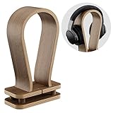 Navaris Universal Holz Kopfhörerhalter mit Kabelhalterung - Kopfhörer Halter Headset Halterung - Kopfhörerständer Headphone Stand - W