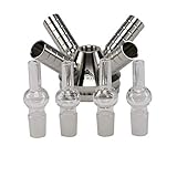 THE HOOKAH- 4x Universal Schlauchadapter Set Clear Eye Shisha Glasschliffadapter Schlauchanschluss 18/8 Schliff 4-teiliges Set Schlauch Adapter für alle gängigen Wasserp