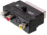 PremiumCord Adapter Scart-3x Cinch + S-Video mit in/Out-S