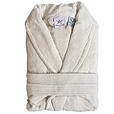 Bio-Bademantel, ökologisch, nachhaltig, elfenbeinfarben, cremefarben, Baumwolle Gr. M, elfenbeinfarb