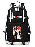 WANHONGYUE Assassination Classroom Anime Backpack Schüler Schultasche Laptop Rucksäcke Freizeittasche Daypack Schwarz-11