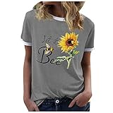 Innerternet Tunika Damen Tanktop Elegant Leibchen Klassisches Blusen Strick Pullover Cooles Streetwear Kurzarm Sleeve Freizeit mit Chic Print Fashion Größ