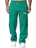 REDRUM Herren Jogginghose Trainingshose Jogger Hose Sweatpants Fitnesshose Freizeit Baumwolle Sport Modisch Damen Plain Wald Grün (XS)